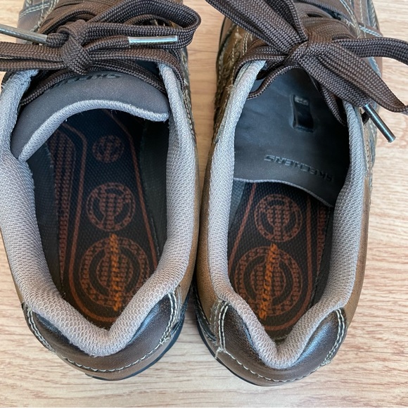 SKECHERS MEN’S METEOX BATUM BROWN LEATHER SHOES SIZE 8.5 EUC - Picture 6 of 16
